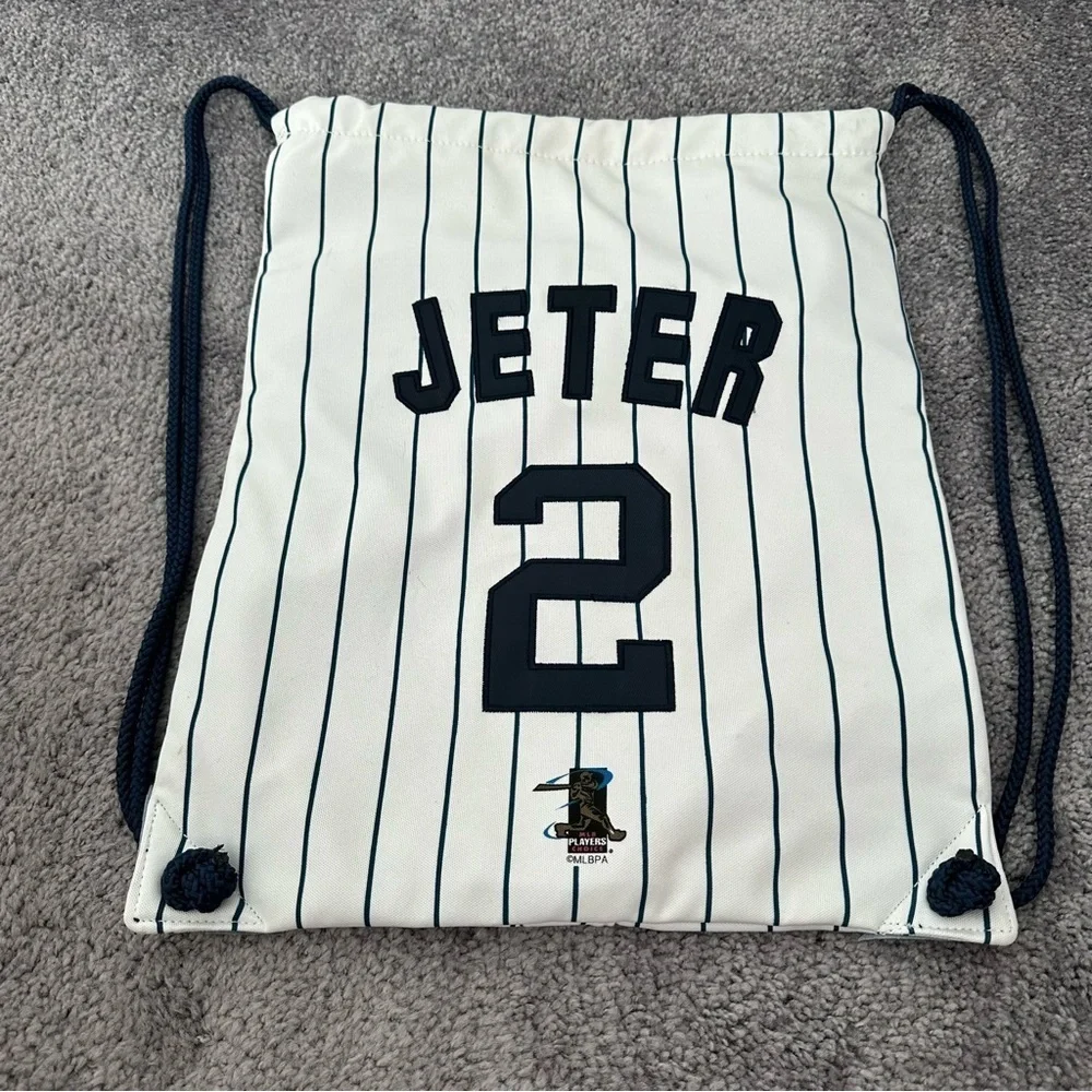 New York Yankees Jeter Pinstripe Drawstring Bag